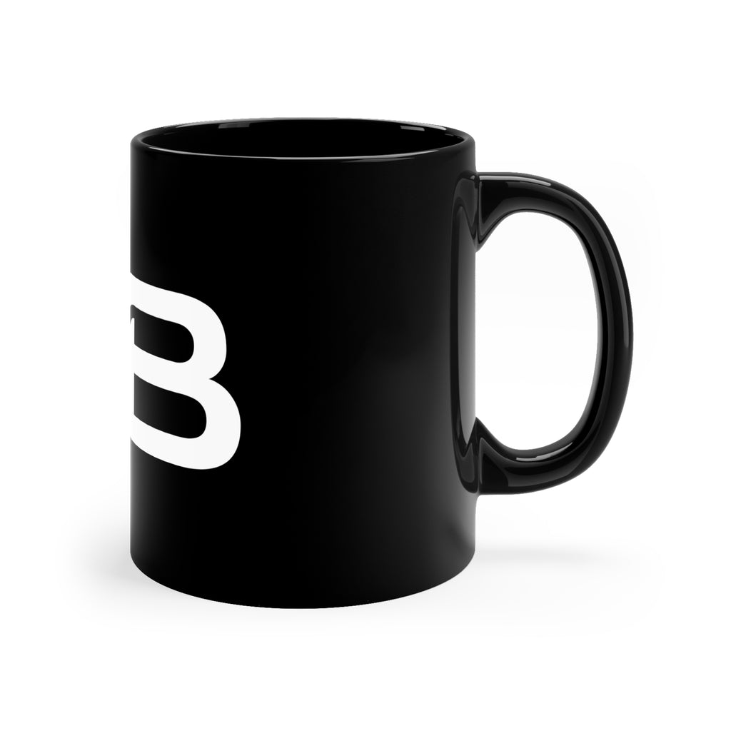 RYB Black Mug | Black Ceramic Coffee Mug, 11oz