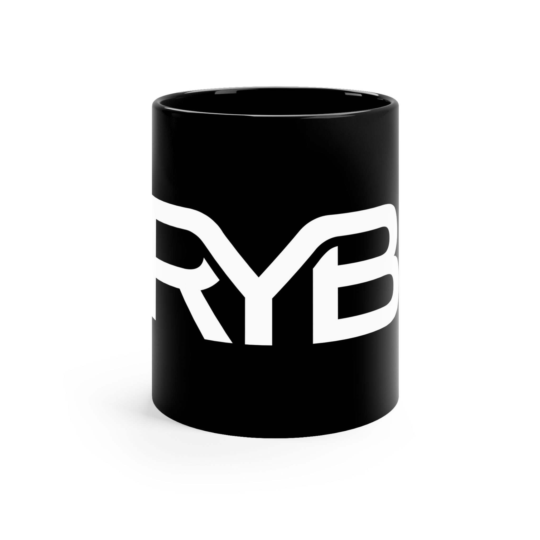 RYB Black Mug | Black Ceramic Coffee Mug, 11oz