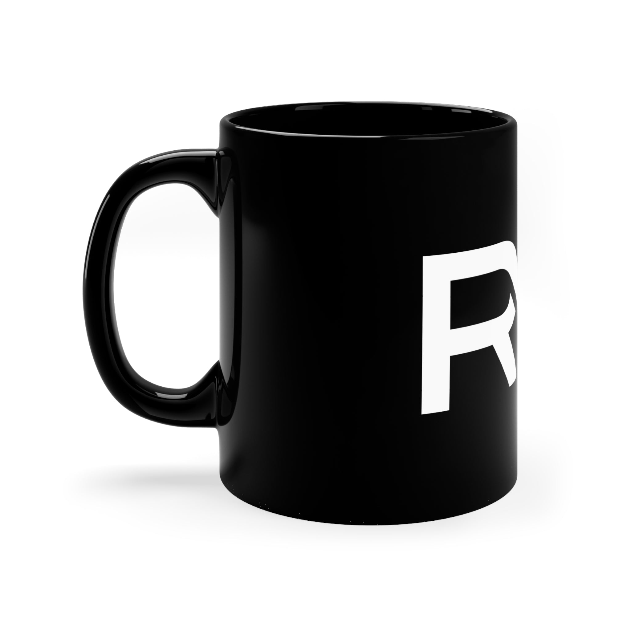 RYB Black Mug | Black Ceramic Coffee Mug, 11oz